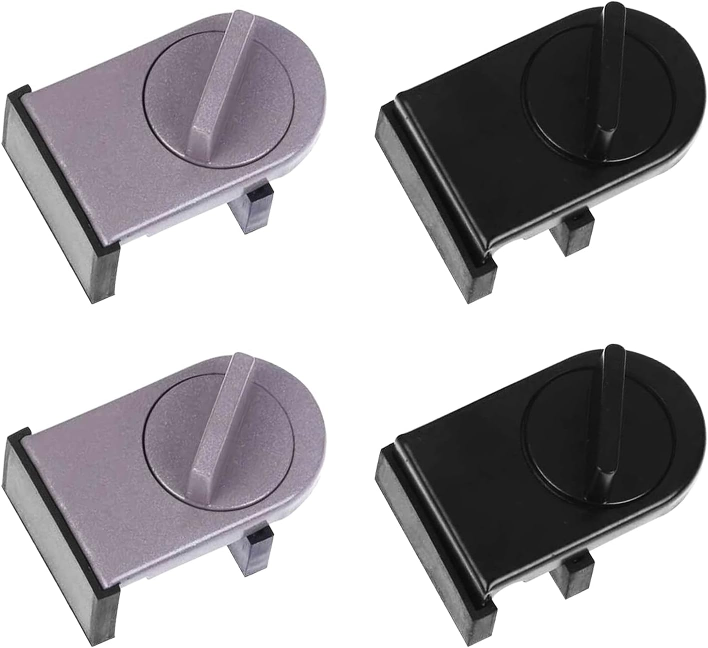 Upgrade 4 Pack Sliding Window Locks for Horizontal Sliding Windows Security Lock Adjustable Window Track Rail Stoppers for Child Safety and Travel