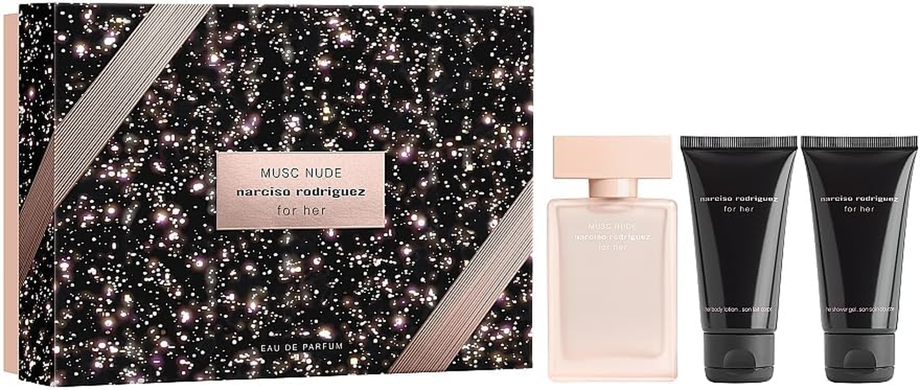 Narciso Rodriguez for Her Musc Nude Holiday Eau De Parfum Spray 3-Pieces Gift Set for Women
