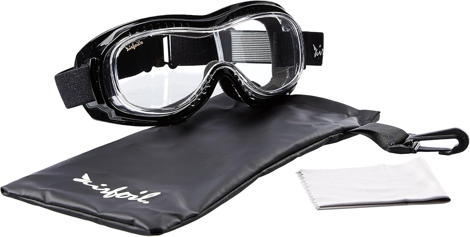 Pacific Coast Airfoil Padded 'Fit over Glasses' Riding Goggles (Black Frame/Clear Lens) image number 4