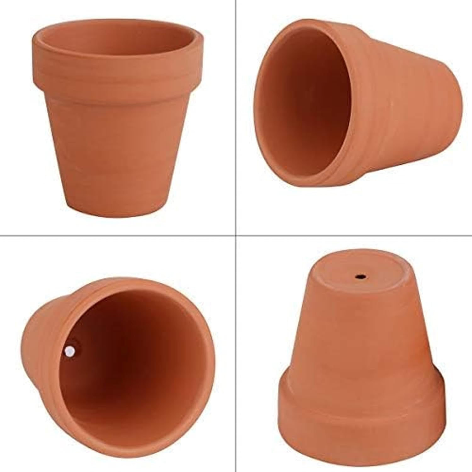 36 Pcs Mini Terracotta Pots, 1.2 Inch Clay Planters with Drainage Hole for Succulents, Small Nursery Containers for Home Garden Office Desk Decor, Crafts for Kids & Adults