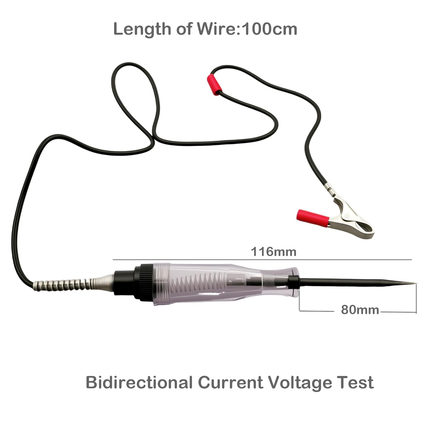 EFGTEK Test Light Automotive Electric Tester Pen 6V to 24V DC Circuit Tester with Light for Continuity Voltage Electrical Fuse with Sharp Probe&Alligator Clip for Sedan, SUV, RV, Truck,Car image number 1
