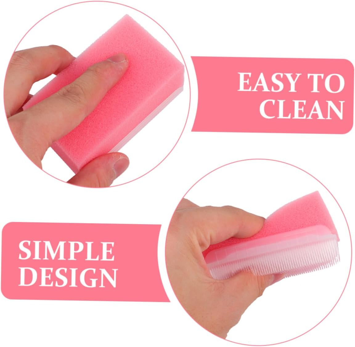 Vaguelly Wilbarger Brushes 2Pcs (White Pink) Sensory Brush for Children Autism Tool for Toddler image number 4