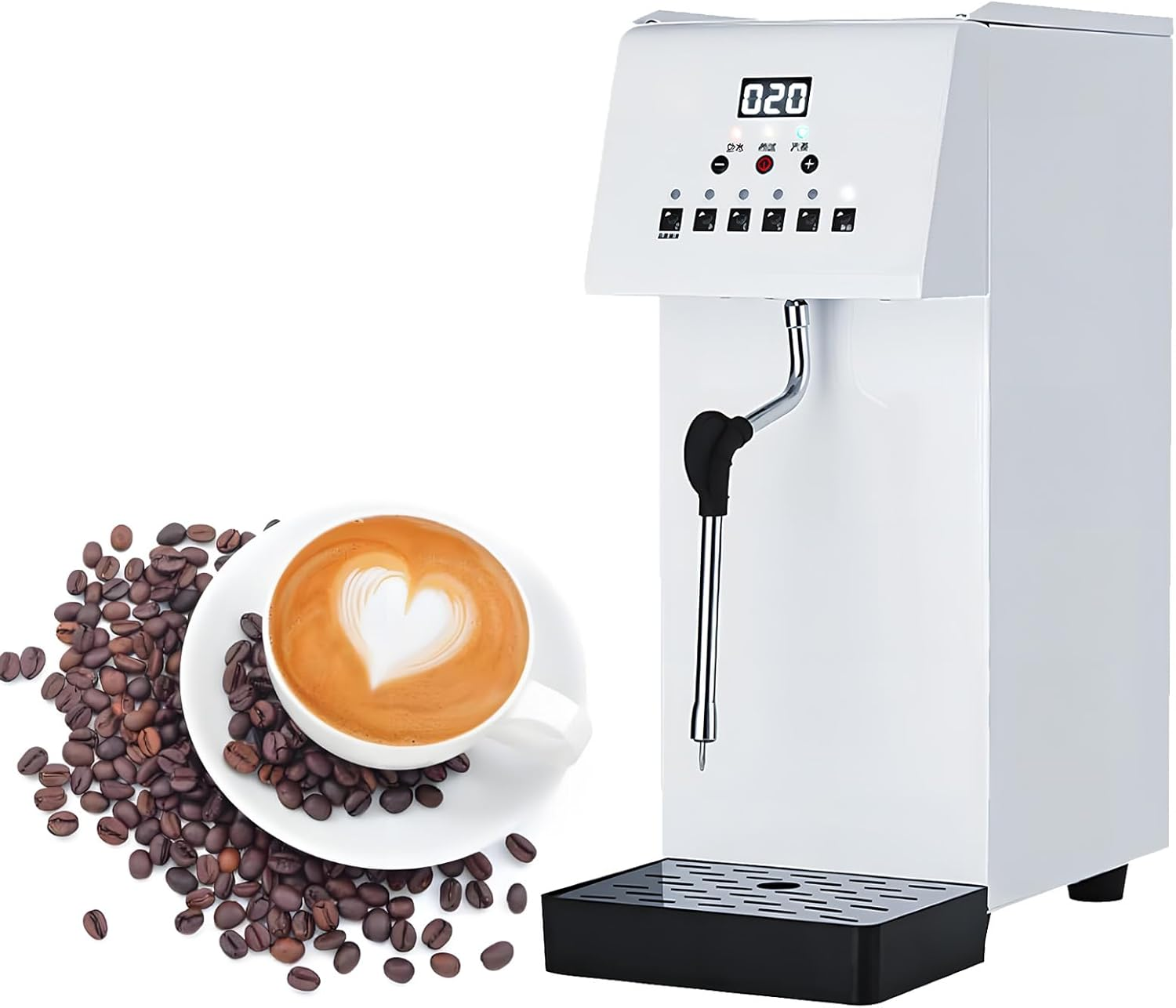 Espresso Coffee Automatic Frothing Maker, Commercial Milk Frother, 6L Capacity, LED Display, Stainless Steel, for Coffee, Bubble Tea, and Milk Tea image number 3