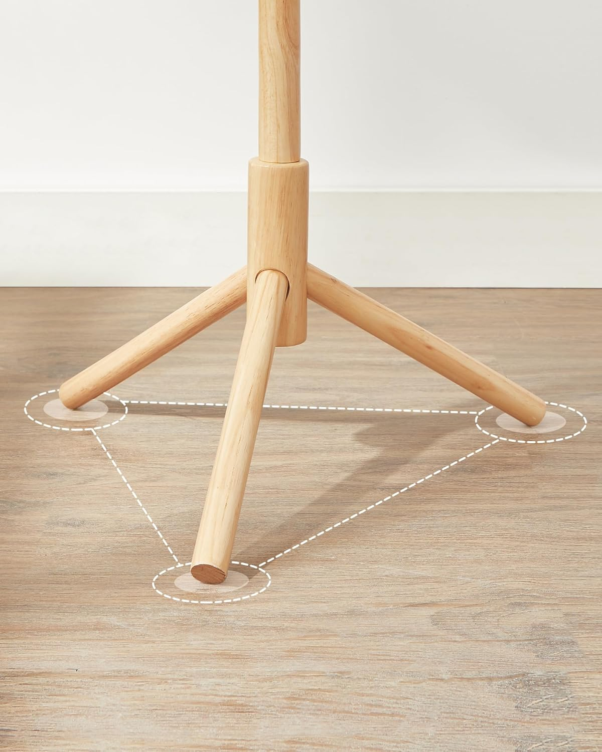 VASAGLE Coat Stand, Solid Wood Coat Rack, Tree Shaped Coat Rack, 8 Hooks, 3 Adjustable Heights, for Clothes, Hat, Bag, for Living Room, Bedroom, Office, Natural RCR004N01 image number 2