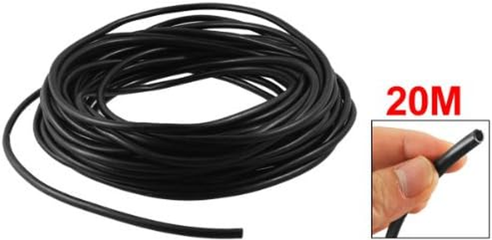 Uxcell Fish Tank 20M Black Soft Flexible Air Pump Oxygen Pipe Hose image number 1