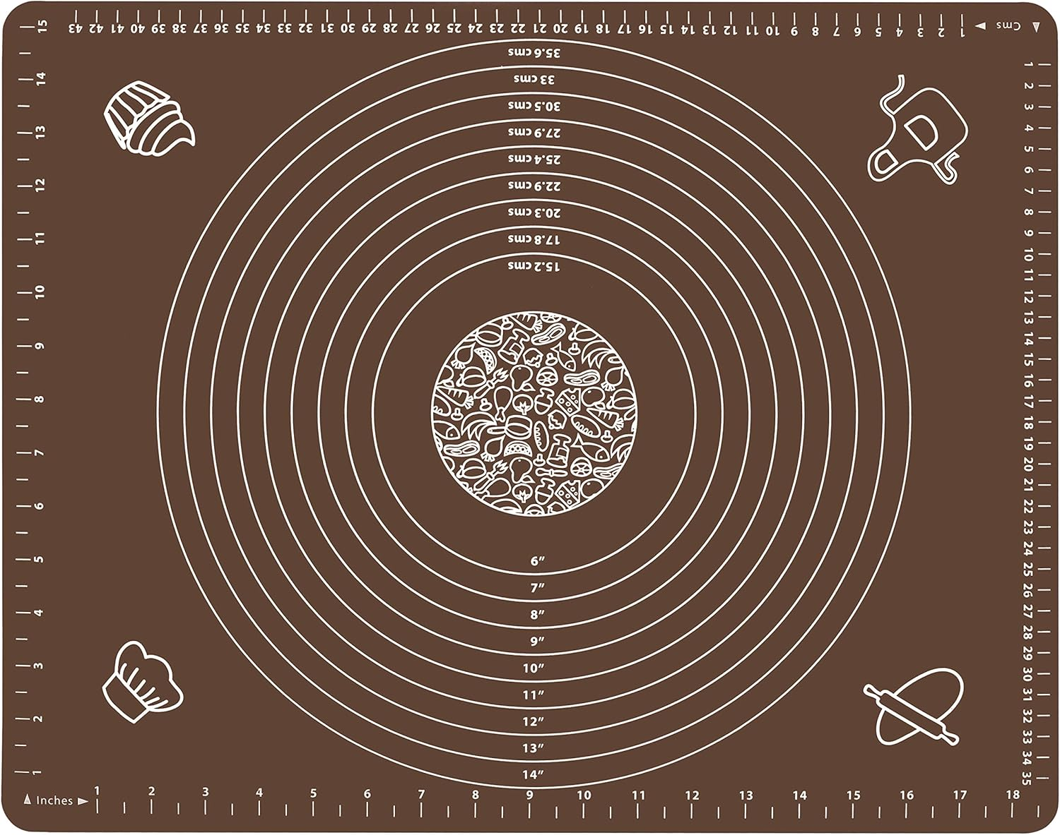 Silicone Baking Mat for Rolling Pastry Dough with Measurements, 19.7" X 15.7" BPA Free Non Stick and Non Slip Pink Table Sheet Baking Supplies for Bake Pizza Cake