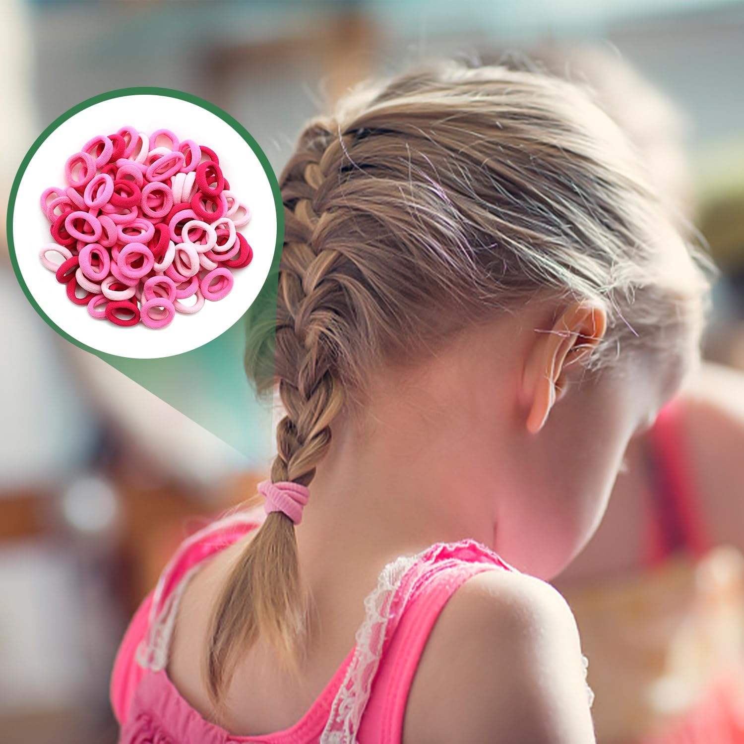 Pack of 200 Colourful Hair Bobbles Elastic Hair Bobbles Girls Hair Ties Mini Hair Bobbles Hair Styling Tools image number 1