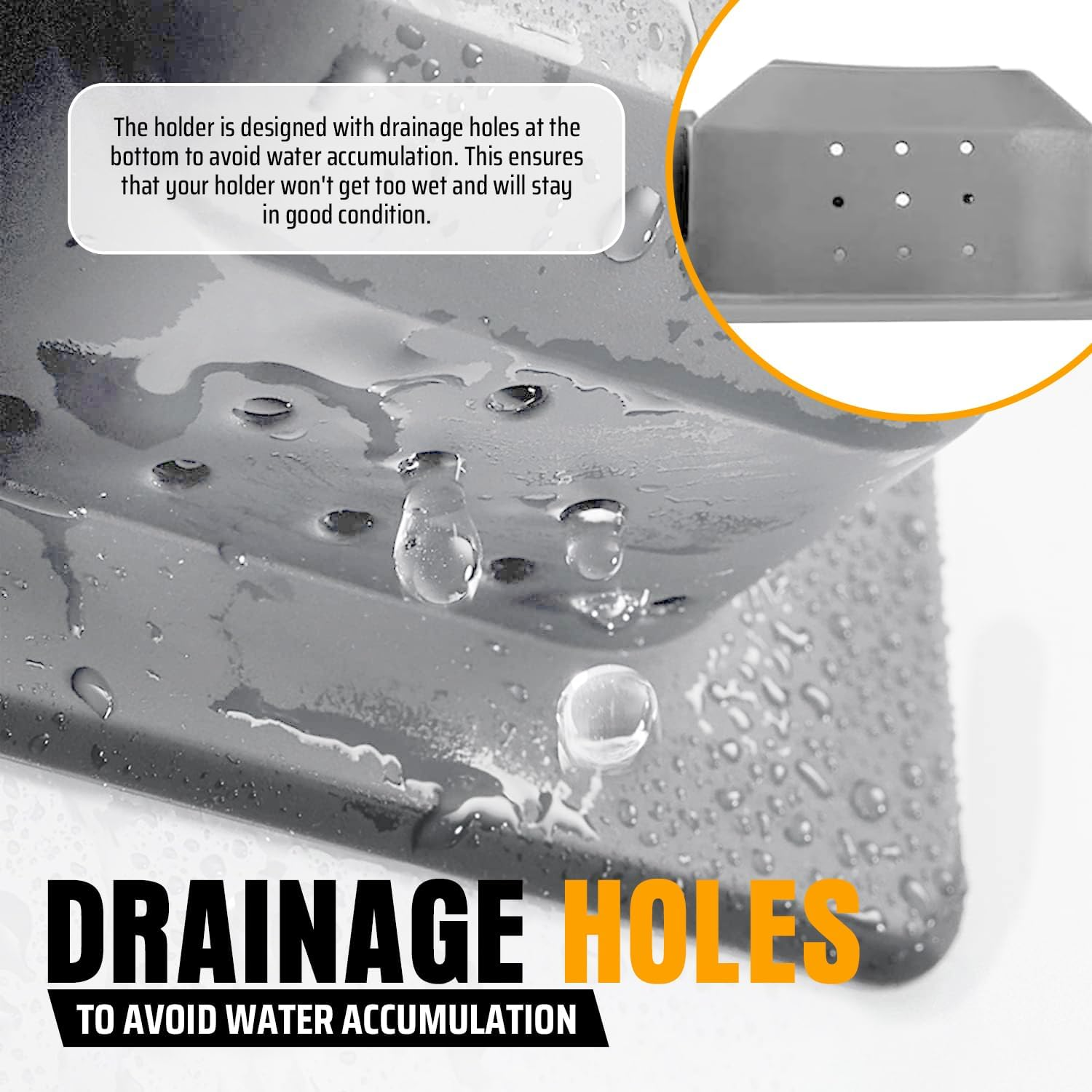 Fog Beating Shower Mirror with Built-In Razor Hook | Powerful Suction, Guaranteed Fog-Free | Unbreakable | Ideal for Travellers, plus a No Slip Silicone Toiletry Holder - Ingenious Bathroom Companion image number 5