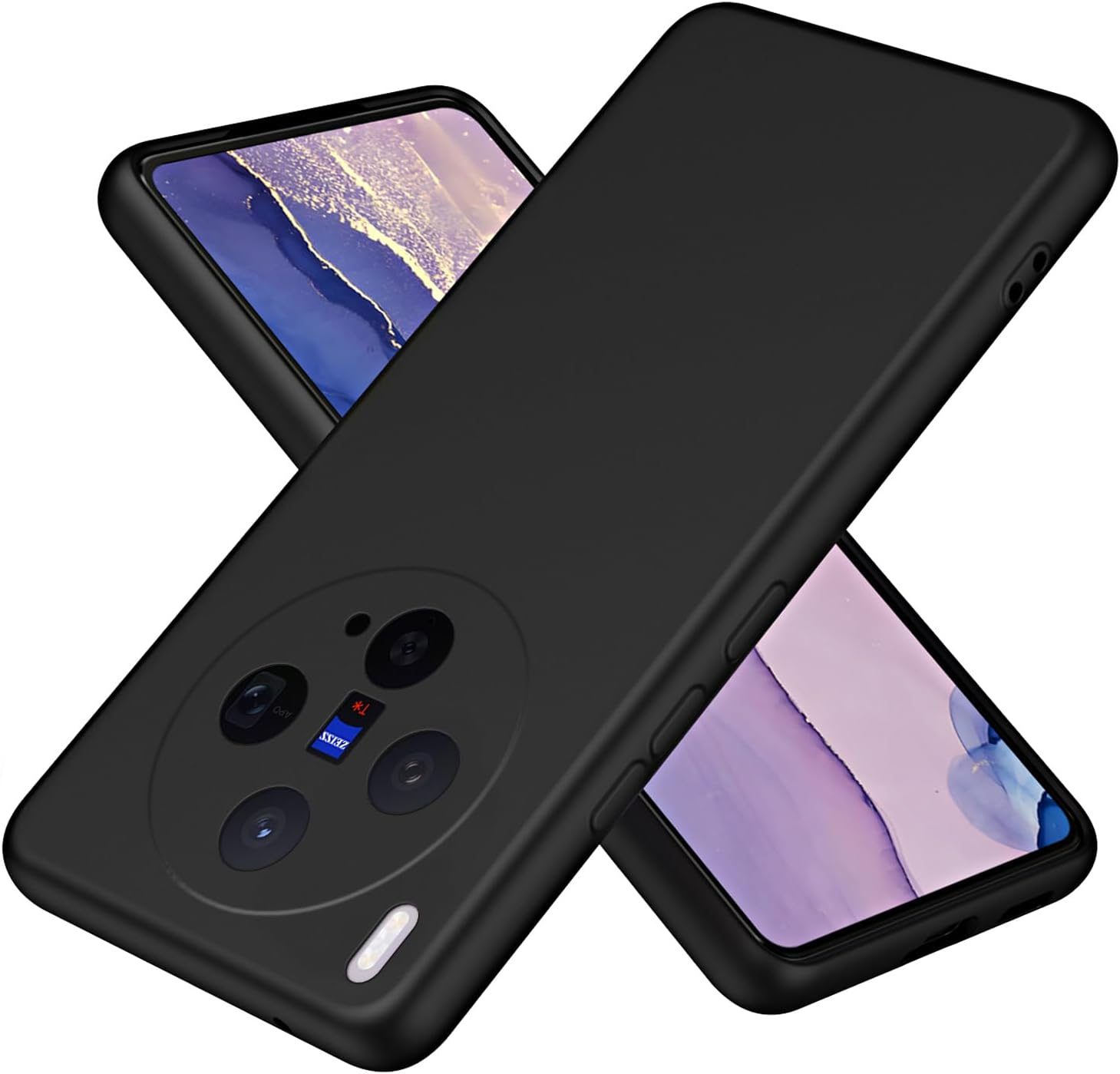 XINYEXIN Silicone Case for Vivo X300, Ultra Thin Shockproof Mobile Phone Case with Microfibre Lining, Scratch-Resistant Soft Case with Non-Slip Grip - Black image number 6