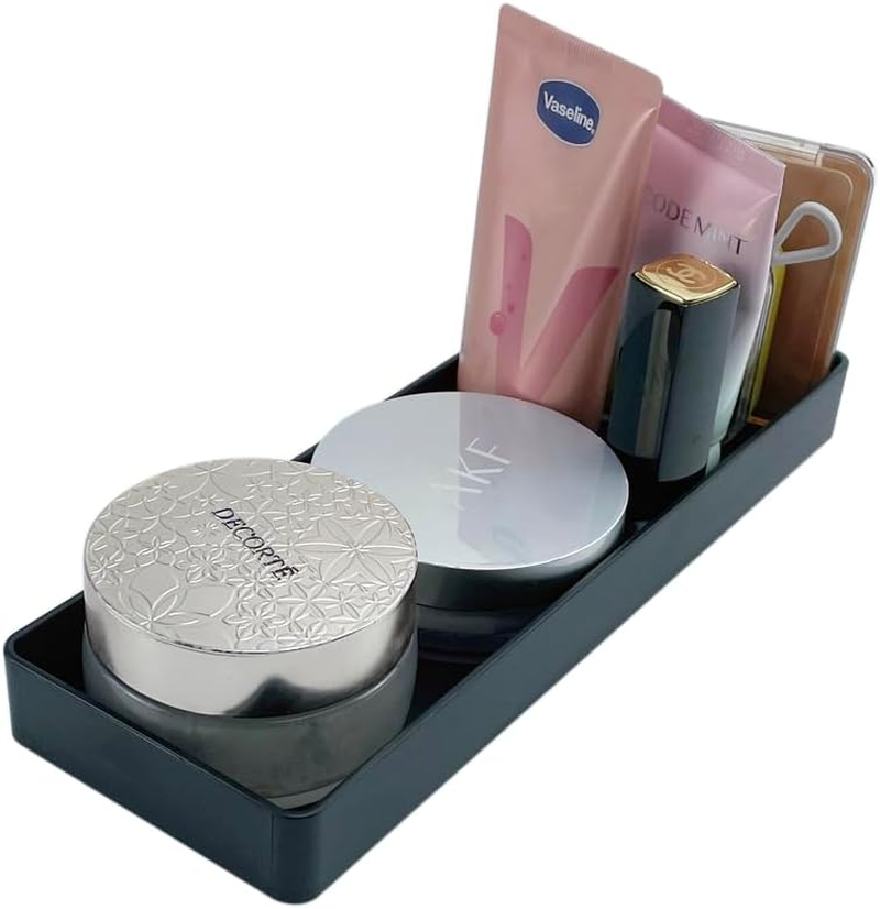 Amazon Basics Plastic Desk Organizer - Half Accessory Tray, Black image number 4