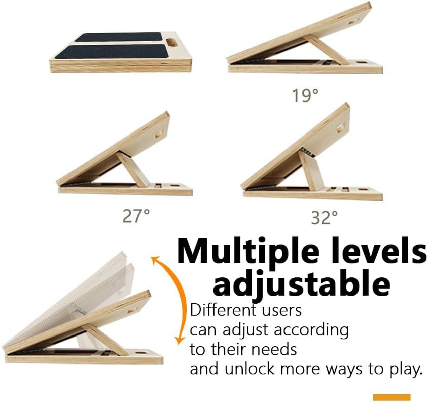 Professional Slant Board, Calf Stretcher Slant Boards, Adjustable Wooden Incline Board for Squats, Calf, Ankle, and Foot Stretching
