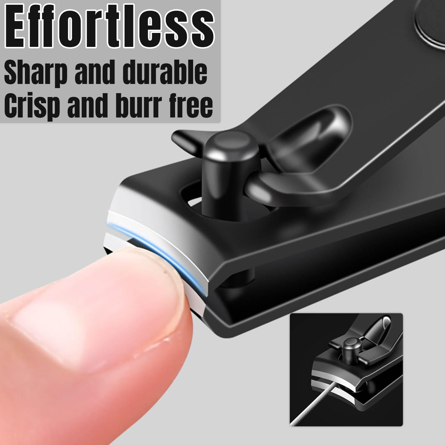 Nail Clippers Set for Men and Women,2 PCS Toenail Clipper Stainless Steel for Ingrown Manicure,Pedicure image number 5