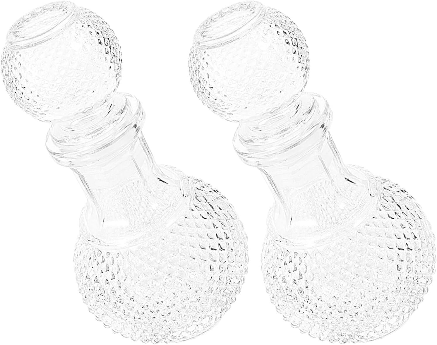 BESPORTBLE 2Pcs 250Ml Thickened Glass Wine Decanter Set Earth Shape Liquor Bottle Whiskey Decanter for Home Bar and Hotel Use image number 6