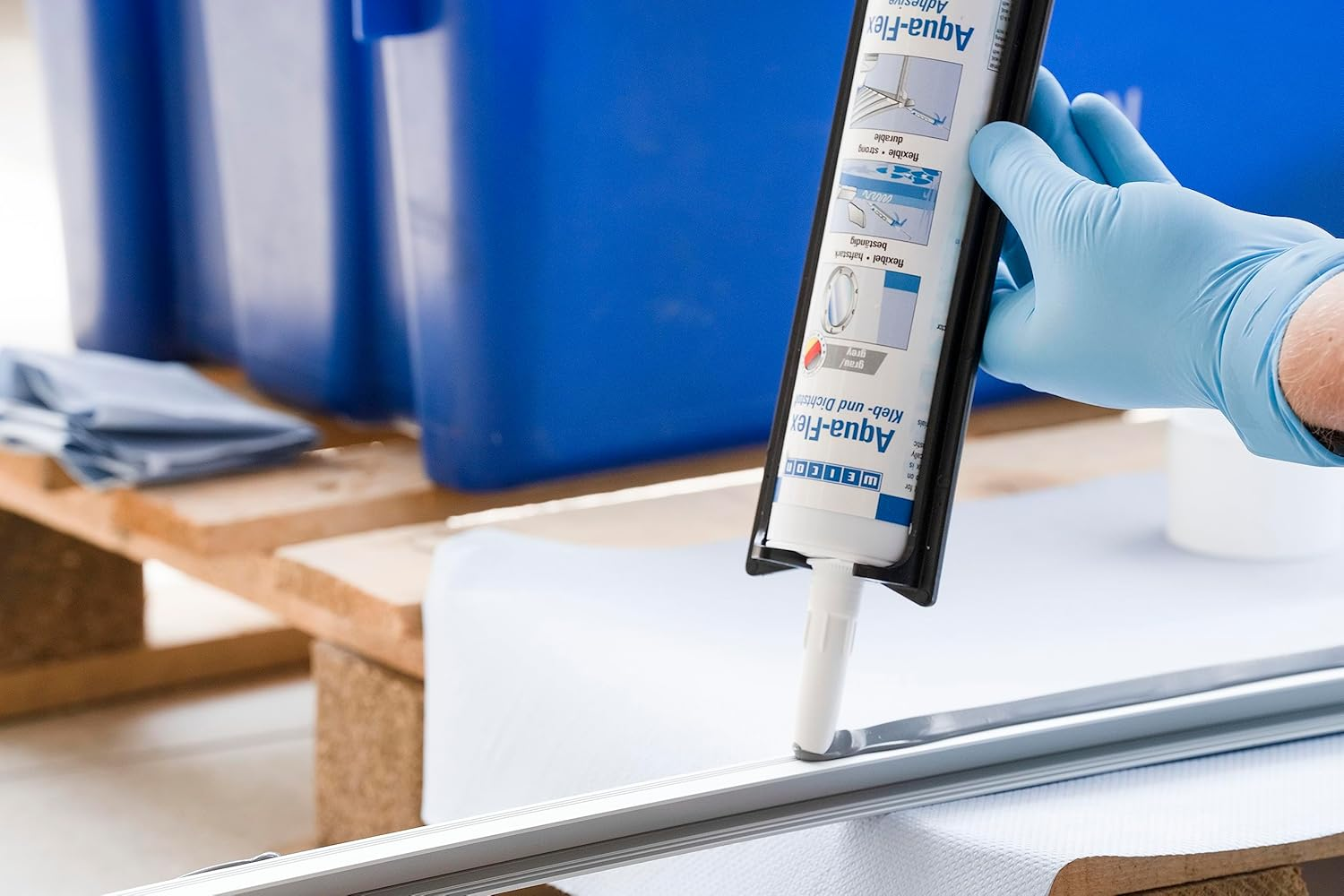 WEICON Aqua-Flex 310Ml Elastic Underwater Adhesive Pool Pond Liners Ms-Polymer Base Grey image number 4