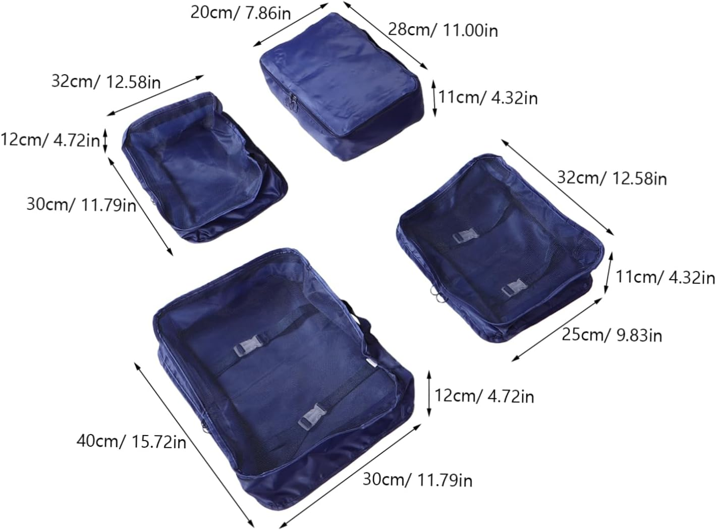 CALLARON Travel Toiletry Bag Luggage Packing Organizer Underwear Storage Bag Multifunctional Travel Storage for Women Luggage Gear Packing Cubes for Suitcases image number 4
