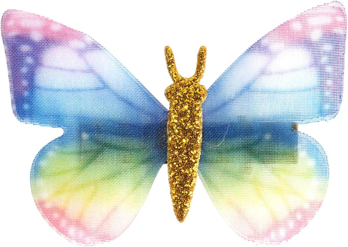 CENPEK 12 Pieces Glitter Butterfly Hair Clips for Teens Women Hair Accessories Many Styles and Bright Colors image number 1