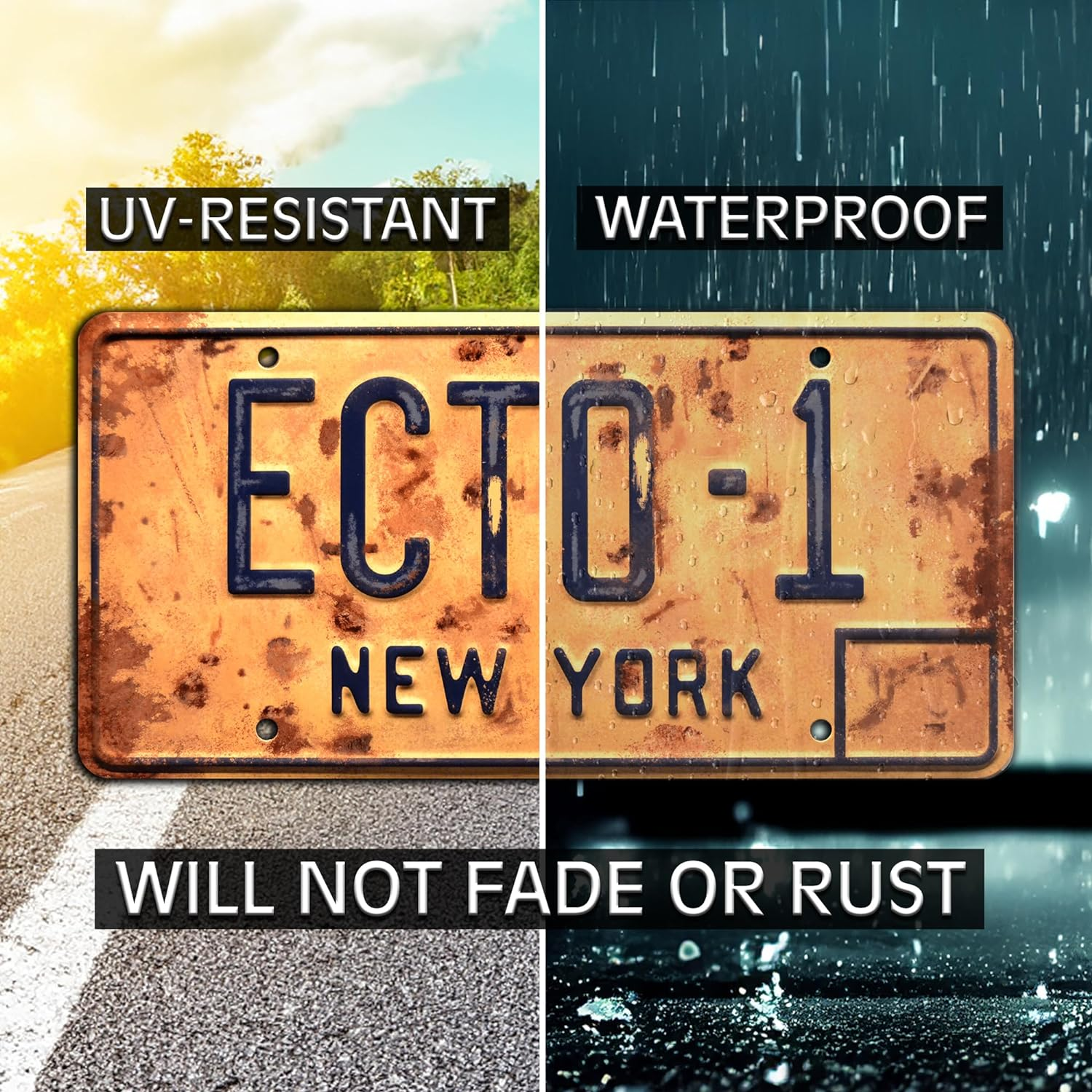 Ghostbusters: Afterlife | ECTO-1 | Metal Stamped License Plate