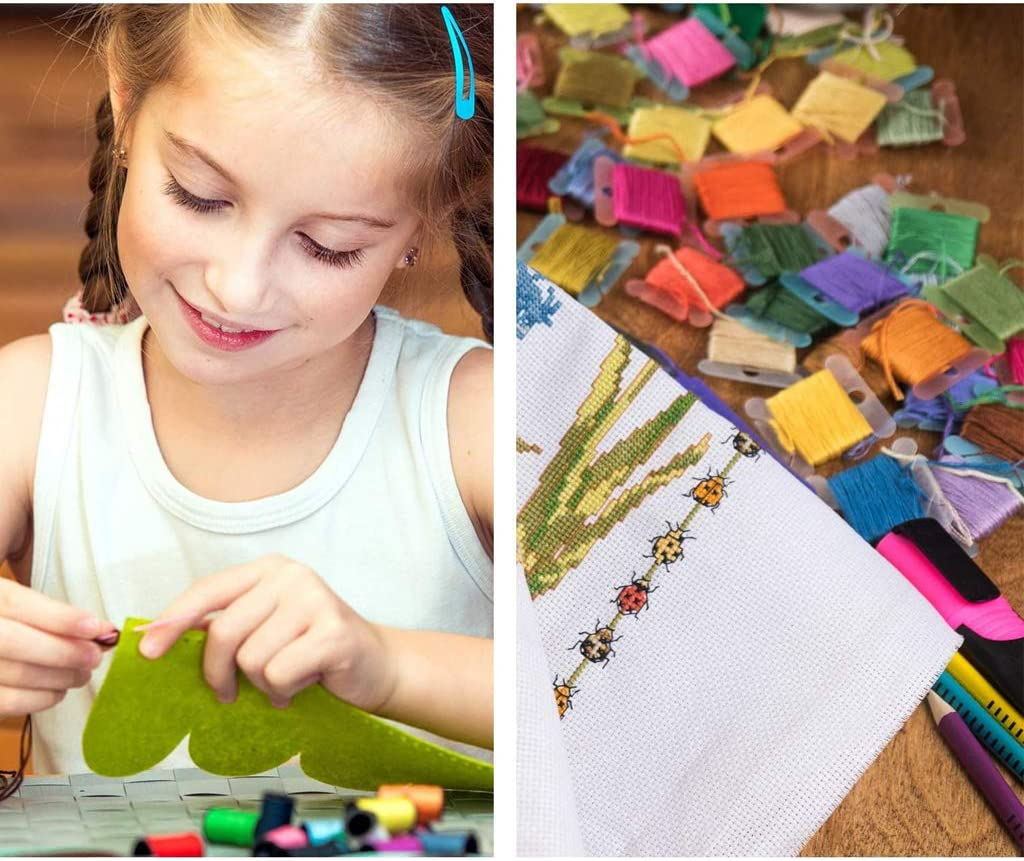 100 Pieces Plastic Cross Stitch Bobbins Plastic Embroidery Floss Bobbins and Embroidery Organizer Box for Cross Stitch Craft DIY Sewing Storage Compartments Jewelry Storage Box image number 5