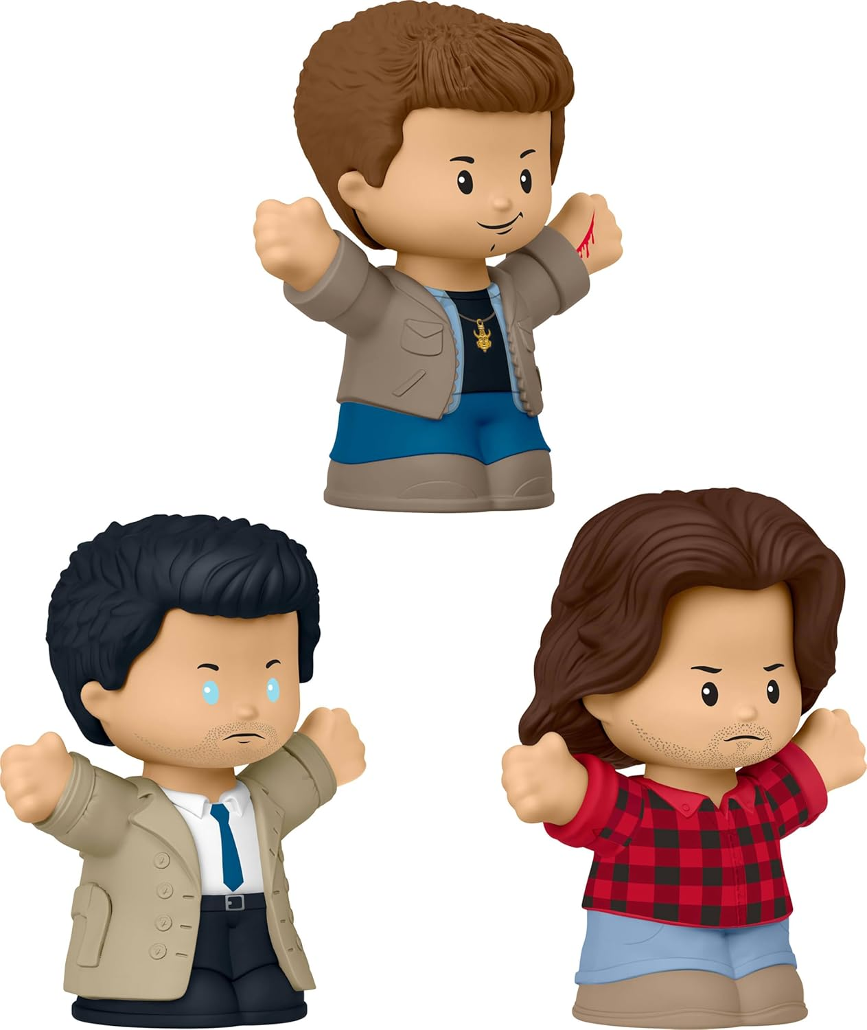 Fisher-Price Little People Collector Supernatural TV Show Special Edition Set, 3 Figures for Adults & Fans in Display Package