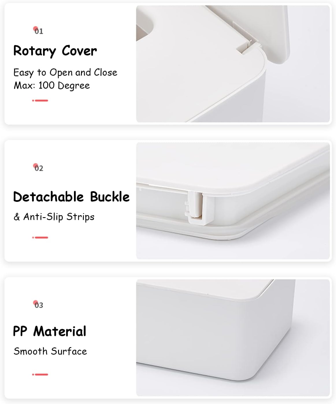 Seposeve Wipes Dispenser, Wipe Holder for Baby & Adult, Refillable Wipe Container, Keeps Wipes Fresh, Far from Dirty Wipes, Easy Open/Close Wipes Pouch Case, Black image number 1