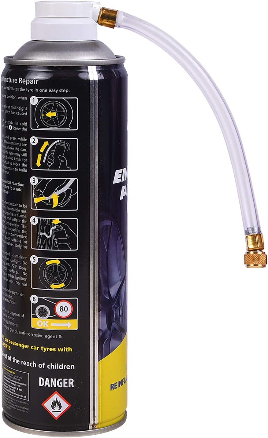 MICHELIN Emergency Puncture Repair - Immediate Repair, No Tools Required, Suitable for Tyres up to Size 245/45 R17, 500Ml (32699) image number 2