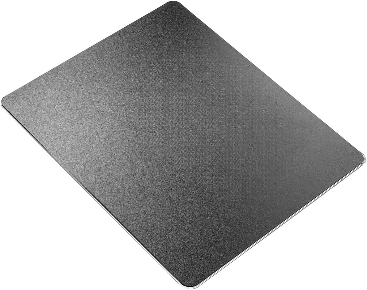 Hard Black Metal Aluminum Mouse Pad Mat Smooth Magic Ultra Thin Double Side Mouse Mat Waterproof Fast and Accurate Control for Gaming and Office(Medium 9.45X7.87 Inch)