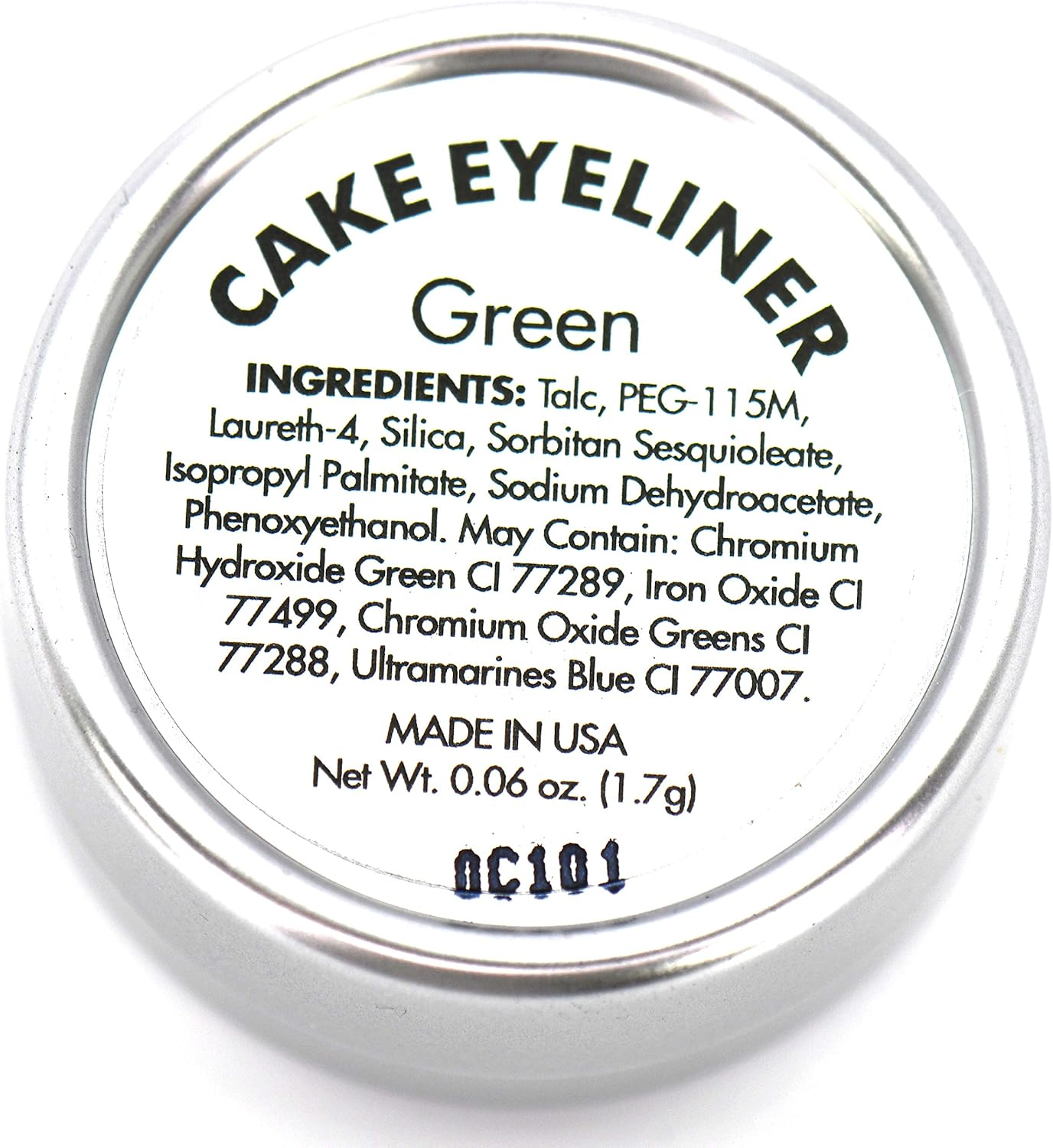 Pure Ziva Matte Forest Emerald Green Cake Eyeliner & Pressed Eyeshadow, Water Activated Powder; Gluten & Cruelty Free - Black image number 5