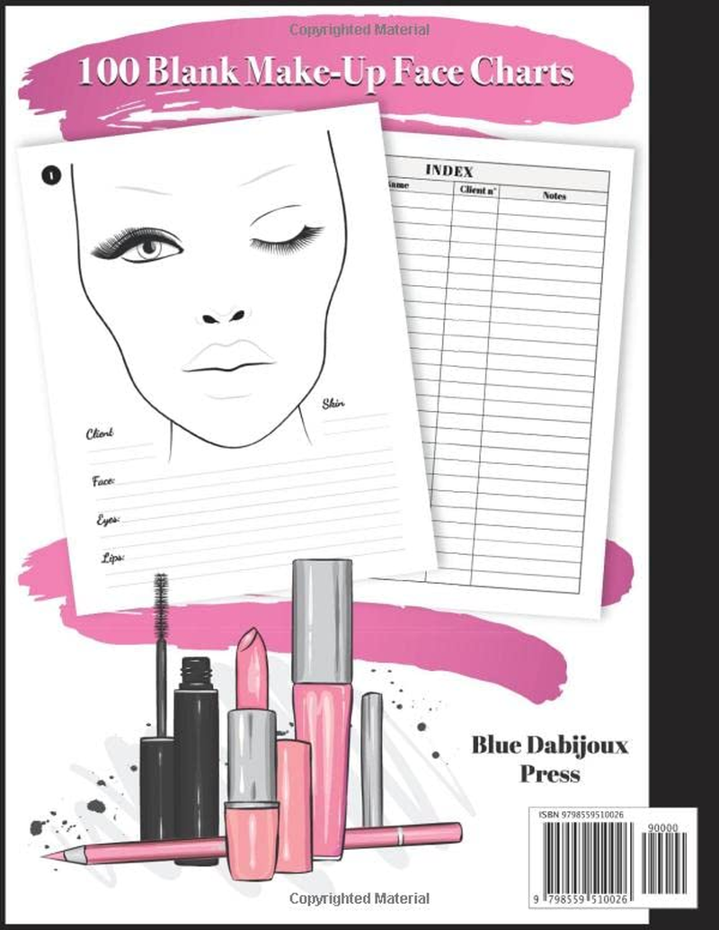 Makeup Face Charts: Blank Face Template Book for Make up Artists | Paper Practice Sheets | Gifts for Makeup Lovers, Professional Makeup Artist & Student