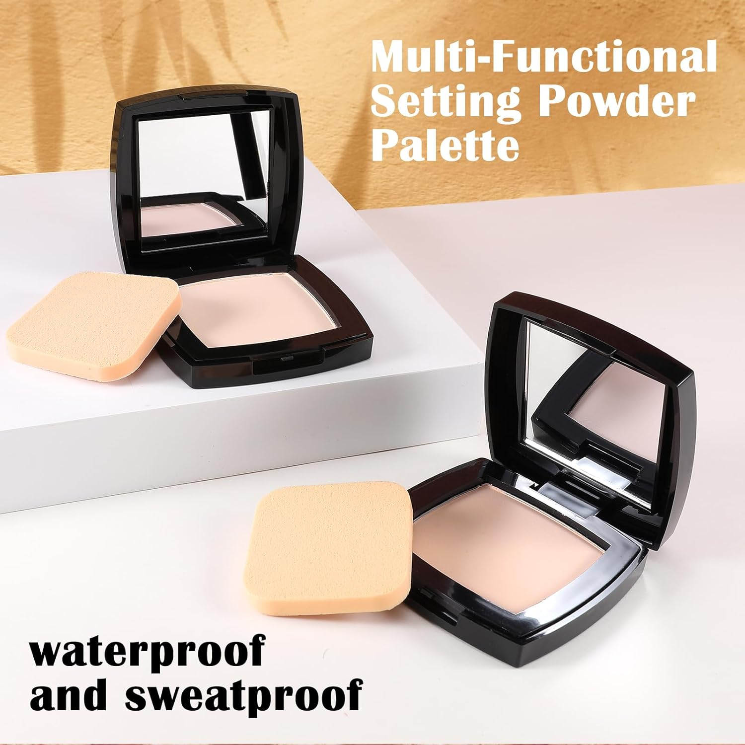 Setting Powder, Oil Control Pressed Powder, Long-Lasting Matte Face Powder Pore Minimization, Flawless Finishing Powder Makeup, Portable Face Powder Compact with Mirror and Puff image number 5