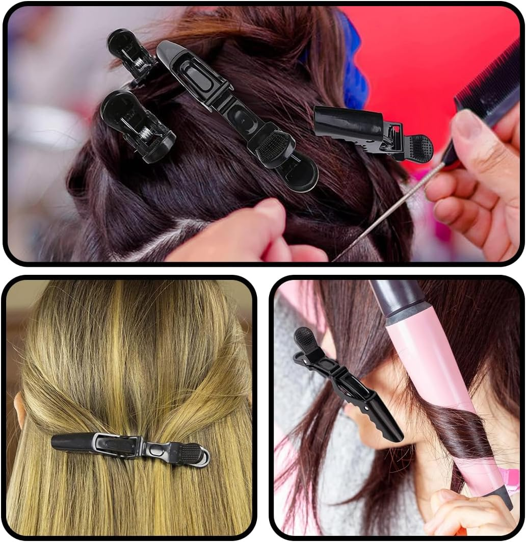 6 Pcs Hair Clips Black Hair Clips Hair Fixing Black Plastic Hair Clips image number 3