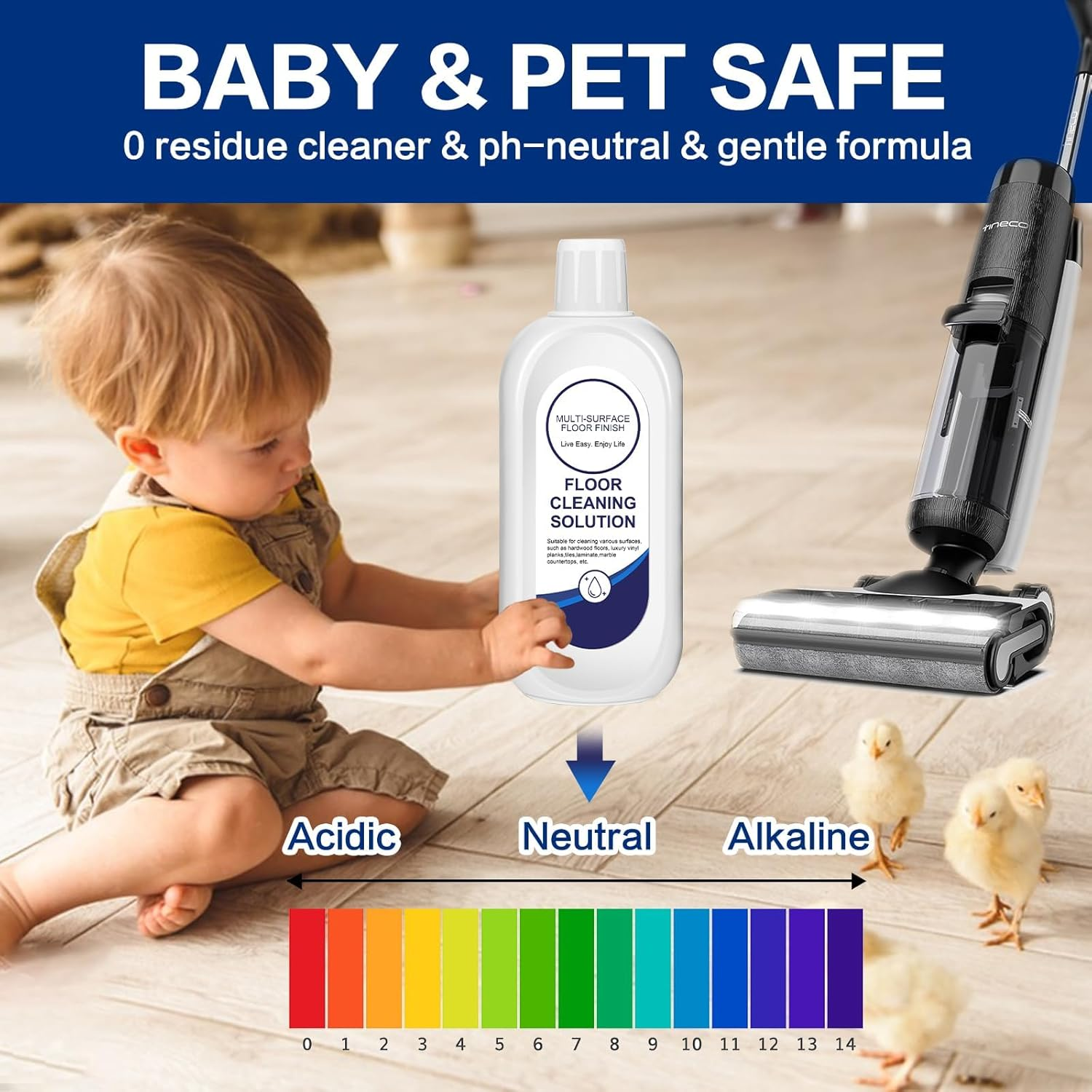 3 Bottle (1500 Ml) Floor Cleaning Solution Compatible with Tineco/Roborock Vacuum Mop, Cleaner Refill for All Mopping Robot Vacuums and Cordless Wet/Dry Mops (Original) image number 5