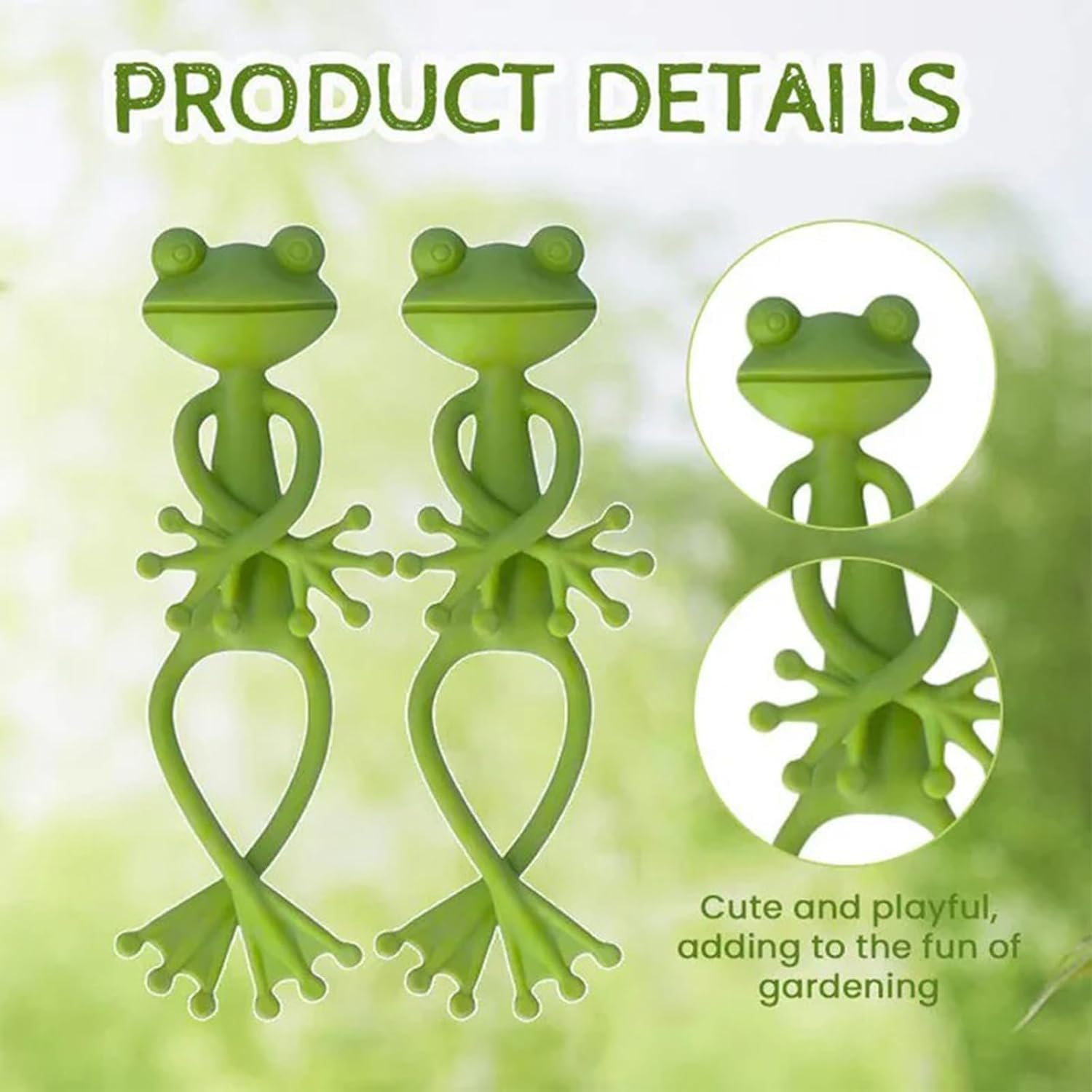 Frog Plant Stand, Frog Plant Holder, Flower Pot Hugger Plant Climbing Fixture Clips, Cute & Stable Support, Make Your Plants Stand More Upright, for Indoor, Outdoor(5Pcs) image number 3