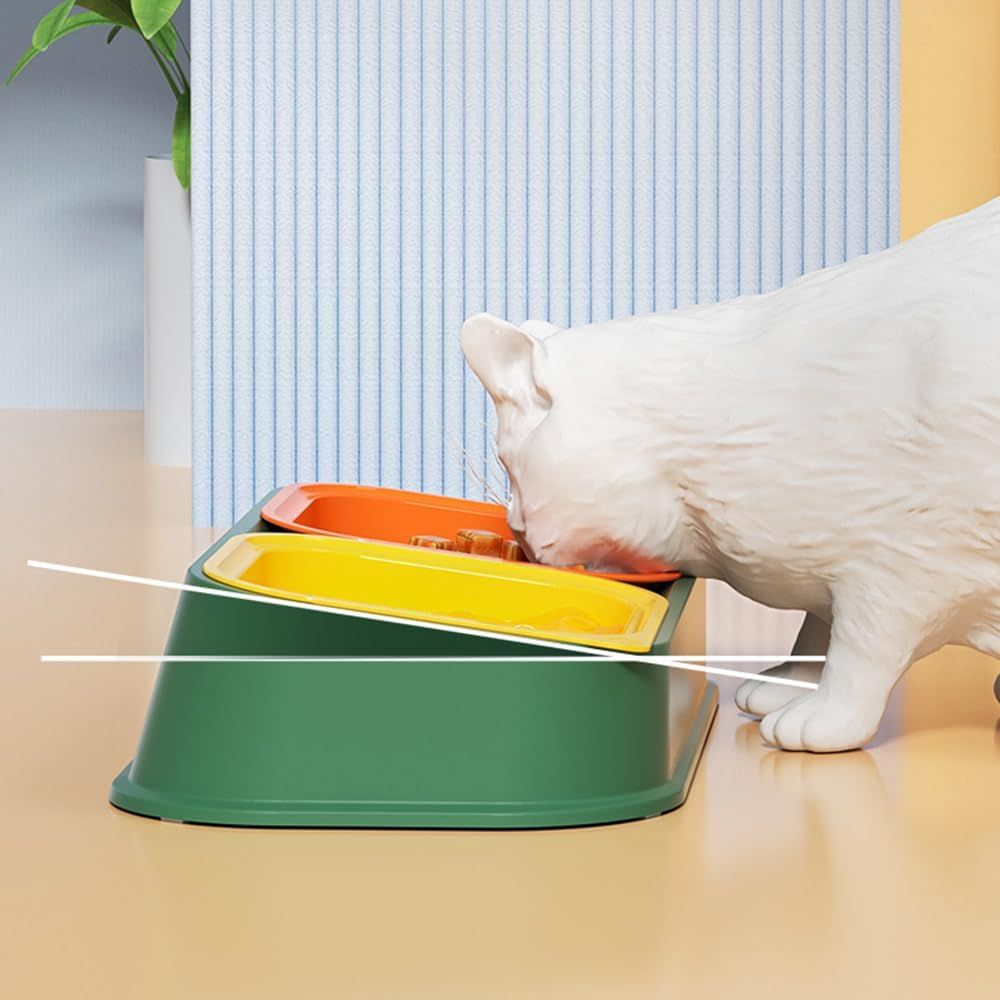 BPS Pet Bowl, Cat Bowls, Non-Slip Pet Bowls, for Cats and Dogs, Small (L, Model 1) BPS-5576AM