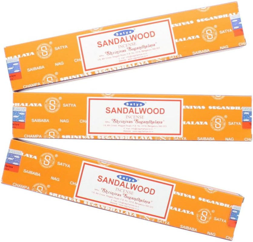 Satya Nag Champa Sandalwood Incense Sticks - 3 Packs