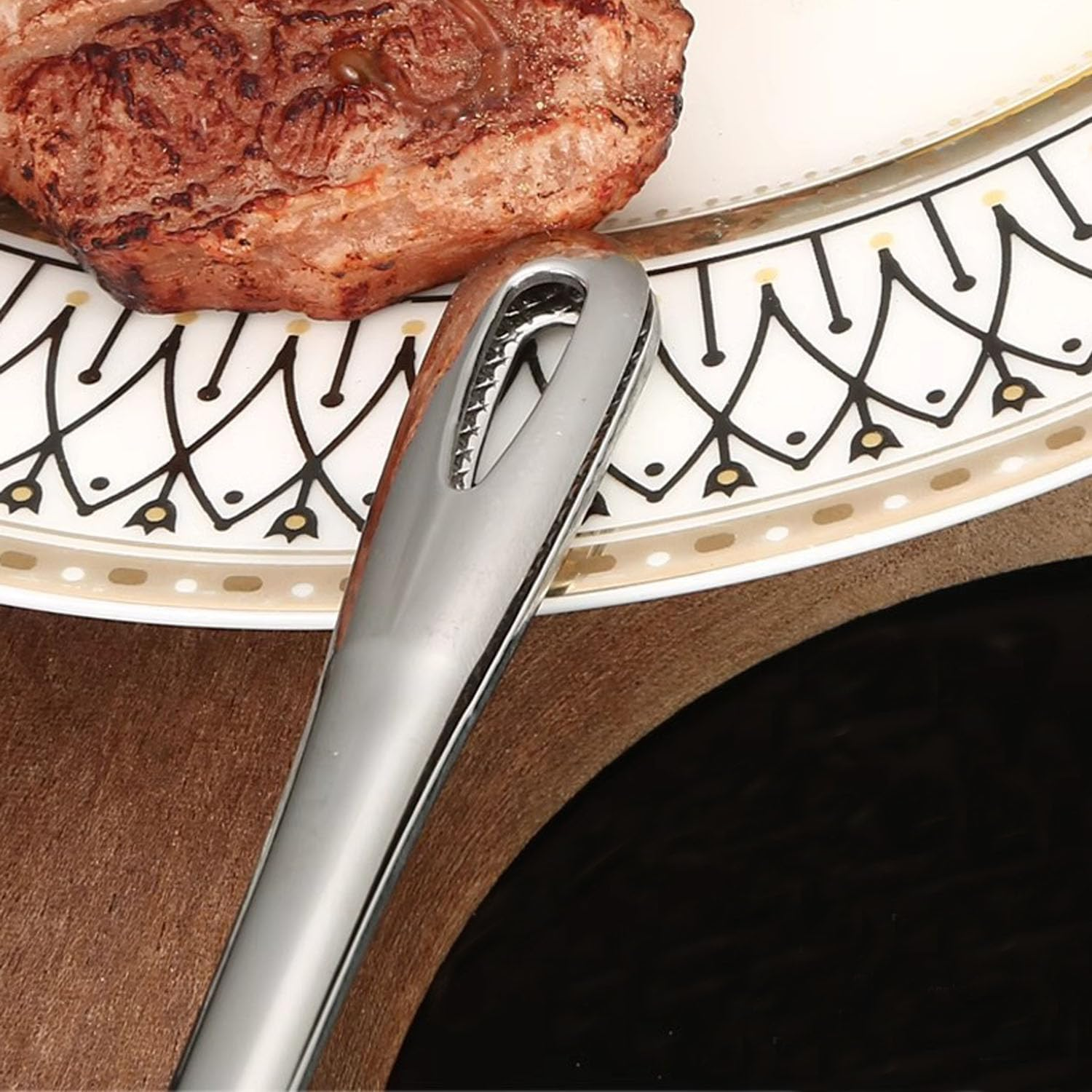 &zwnj;Korean & Japanese BBQ Tongs 2 Pack, Stainless Steel Grill Tongs for Cooking, Heat-Resistant, Rust-Proof, Easy to Clean, Perfect for Home, Restaurant, Outdoor Barbecue(11 Inch) image number 5