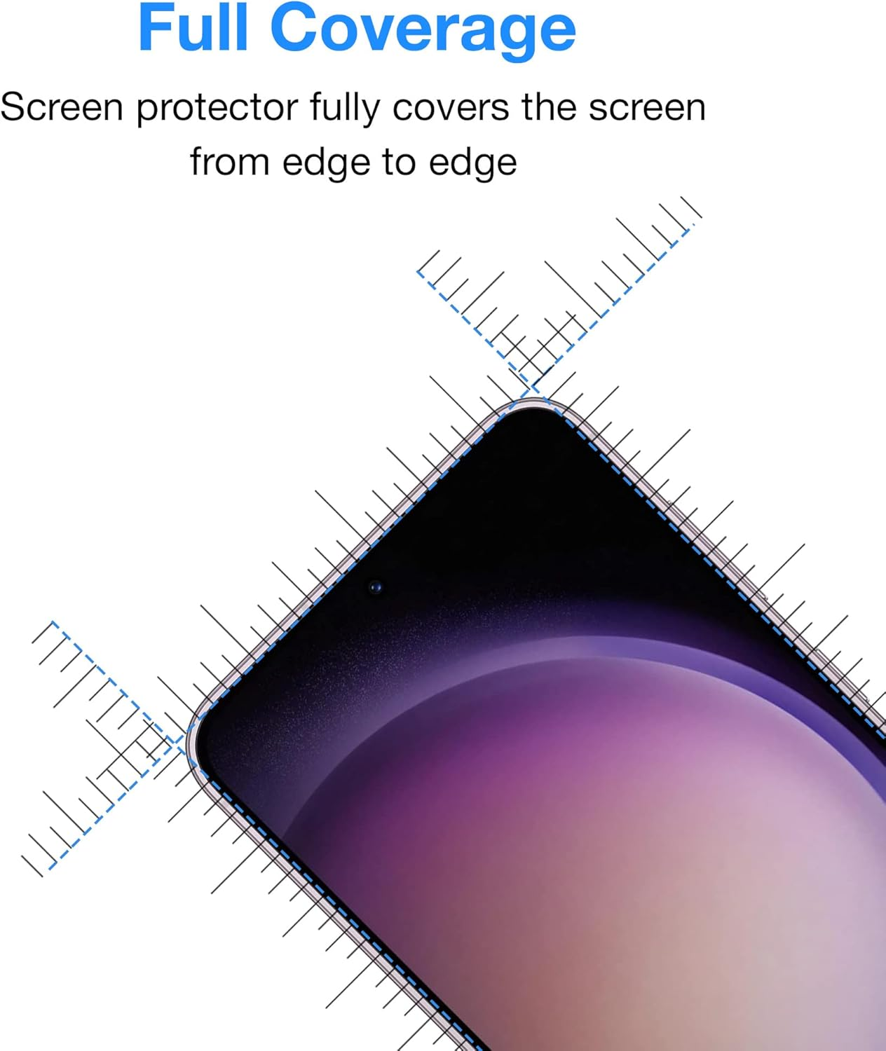 MEZON [3 Pack] Samsung Galaxy S23+ (6.6") Premium Hydrogel Clear Edge-To-Edge Full Coverage Screen Protector Film (Galaxy S23+, Hydrogel) image number 5