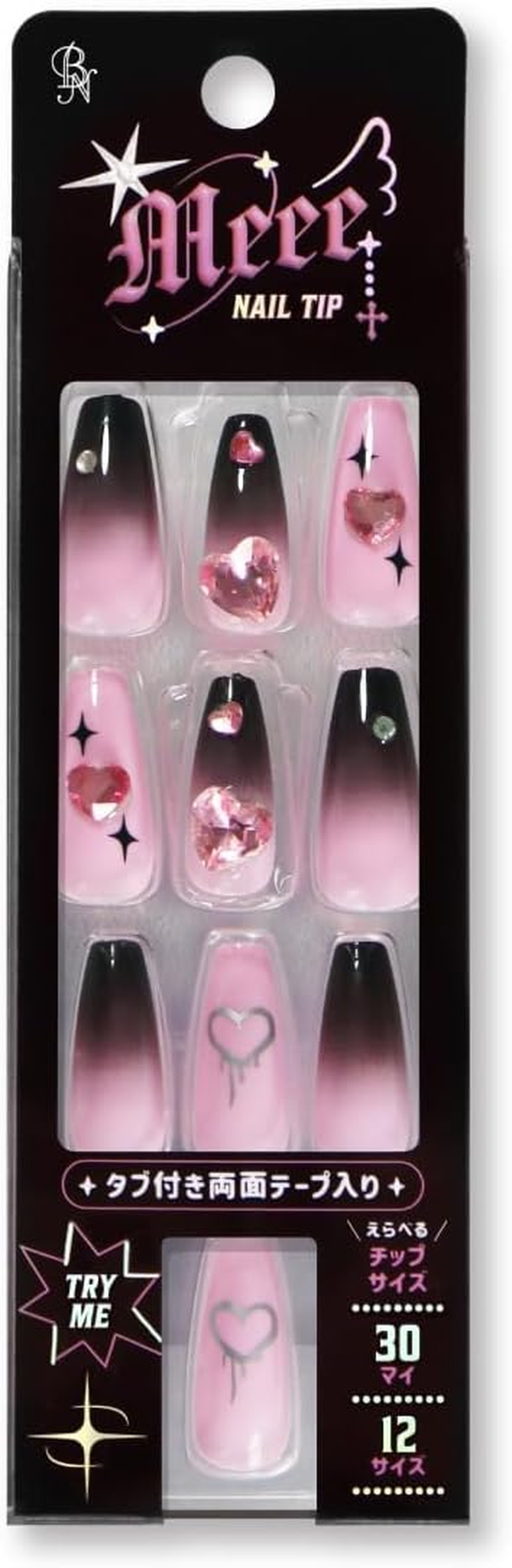 Meee NAIL TIP Nail Tips GAN-03 (30 Sheets / 12 Sizes) - Gan-01 image number 3