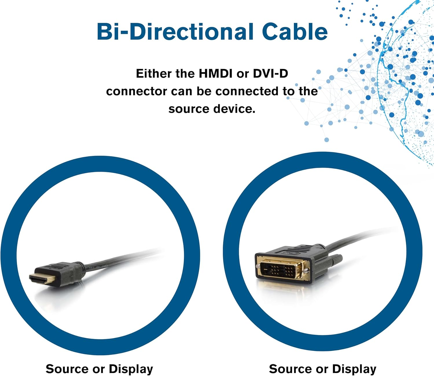 C2G/Cables to Go 42513 HDMI to DVI-D Digital Video Cable (0.5 Meters/1.6 Feet) image number 6