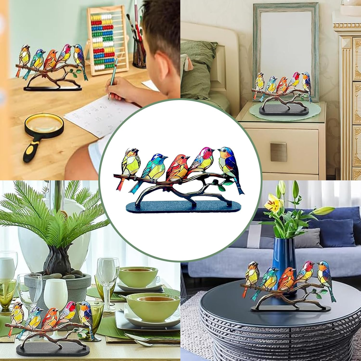 Decorative Home Accessories, Ornaments, Living Room Decor, Home Decor Gift Modern Style, Tabletop Bird Decoration for Living Room, Bedroom, Office Desktop, Cabinets