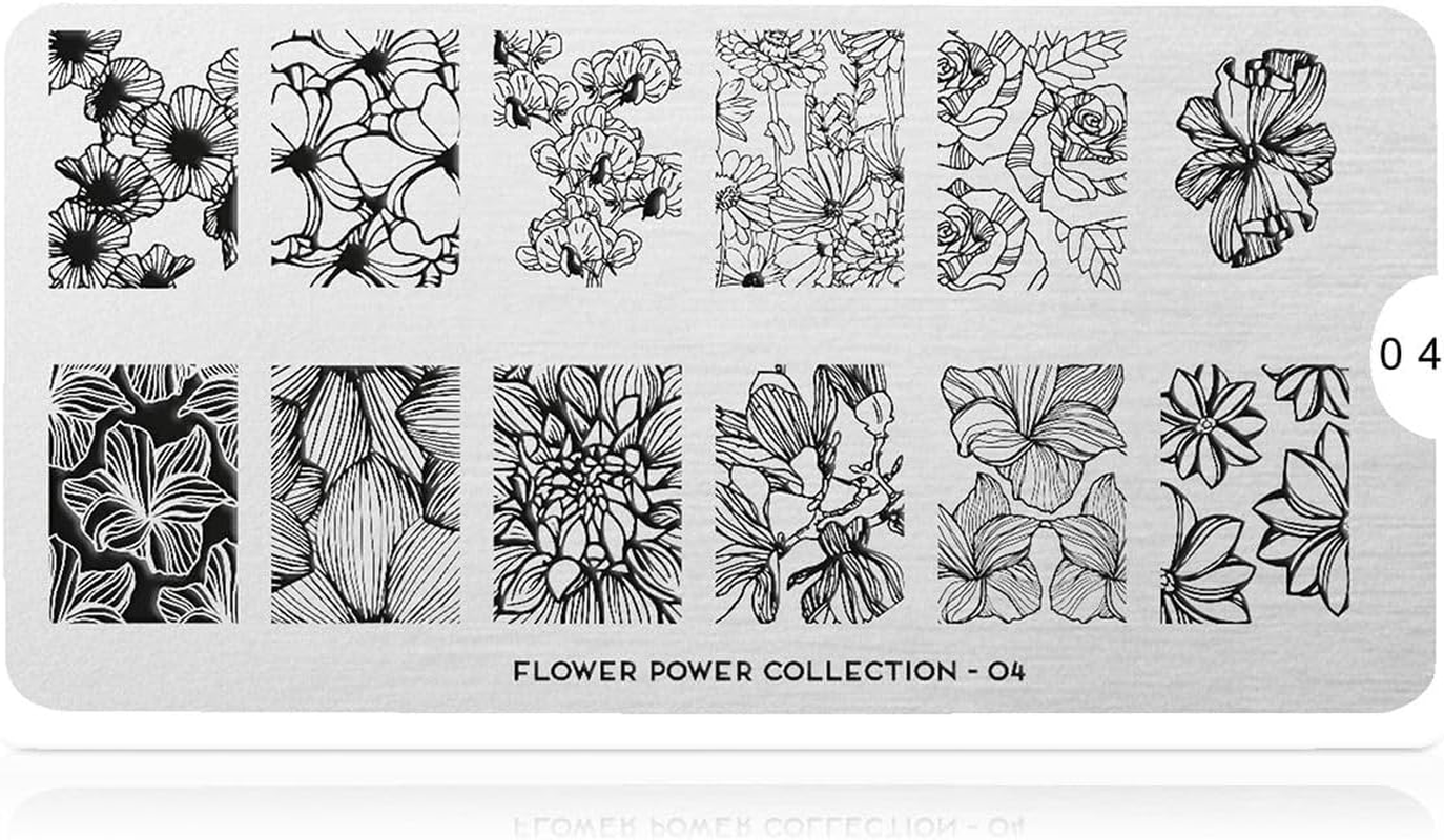 Moyou-London Stencil Flower Power Collection 04
