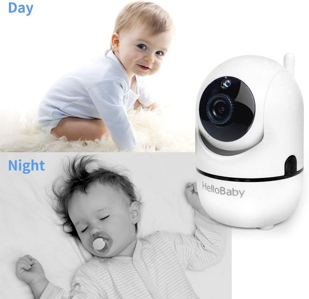 Hello Baby Monitor with Camera and Audio,3.2" Screen, 2.4Ghz Video Baby Monitor with Night Vision, Temperature Display, Lullabies, 960Ft Long Range No Wifi,High Capacity Battery image number 5