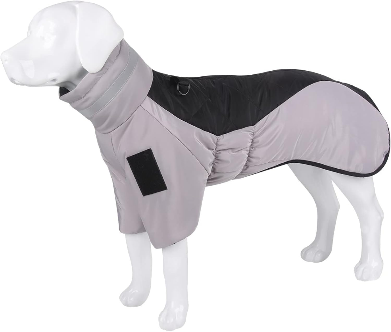 Outdoor Waterproof and Windproof Large Dog Coat Winter Warm Large Dog Clothes Coat French Bulldog Greyhound Vest Turtleneck Dog Coat,Black,6Xl image number 5