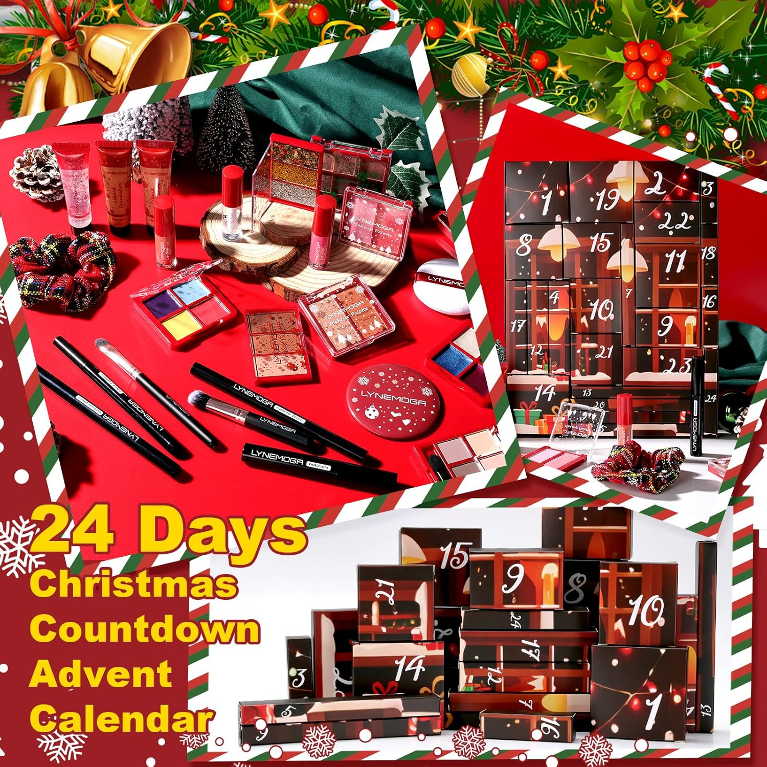 Makeup Advent Calendar 2025 Women Teen Girls,24 Days Christmas Beauty Make up Sets for Party Festival, Advent Beauty Calendar 2025 Cosmetics Holiday Surprise Make up Kits for Women Full Kit image number 2