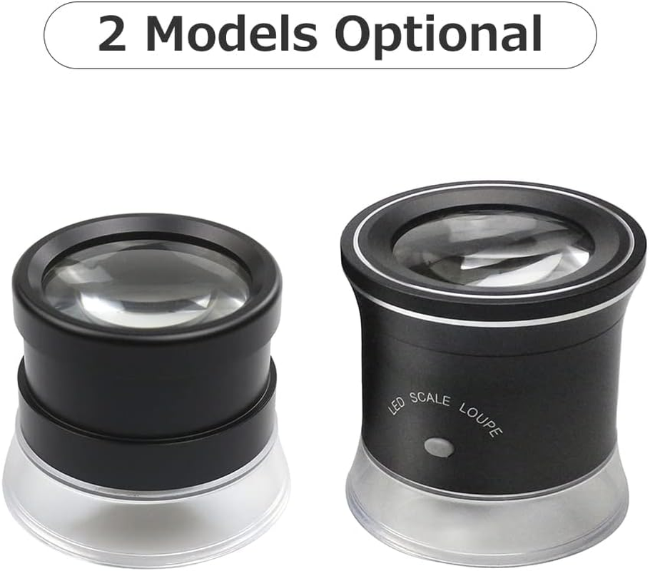 30X LED Scale Loupe Illuminated Magnifier with 6 White 3 UV Lights Rechargeable Magnifying Glass Interchangeable Reticle Scale for PCB Jewelry Coin Stamp Antique Textile Painting, with Zipper Bag image number 1