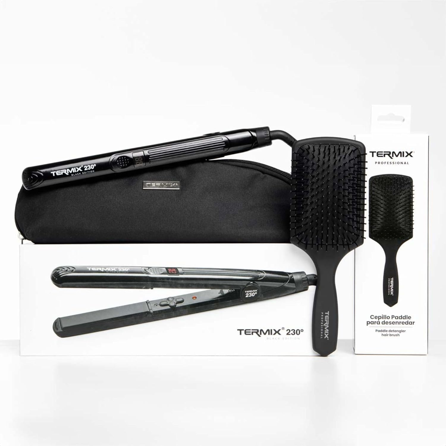Termix Professional Hair Straightening Iron 230&ordm; Pack + Paddle Brush image number 4