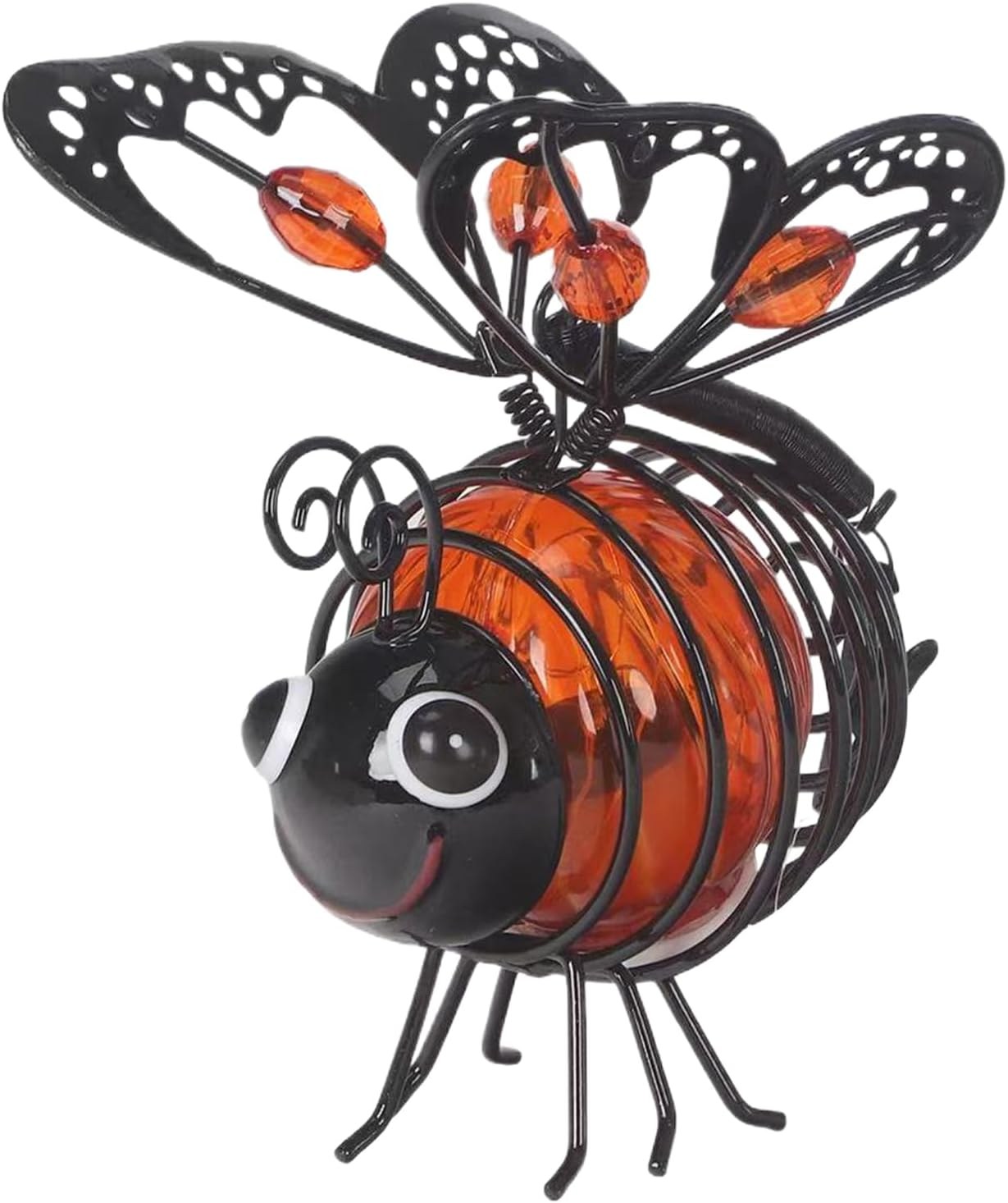 Solar Garden Lights, Honey Bee Fairy Lights, Solar Bee Lights Outdoor, Animal Solar Garden Lights with Spring and Hook, Hanging Solar Lights, Metal Led Lighting for Garden Terraces Lawns