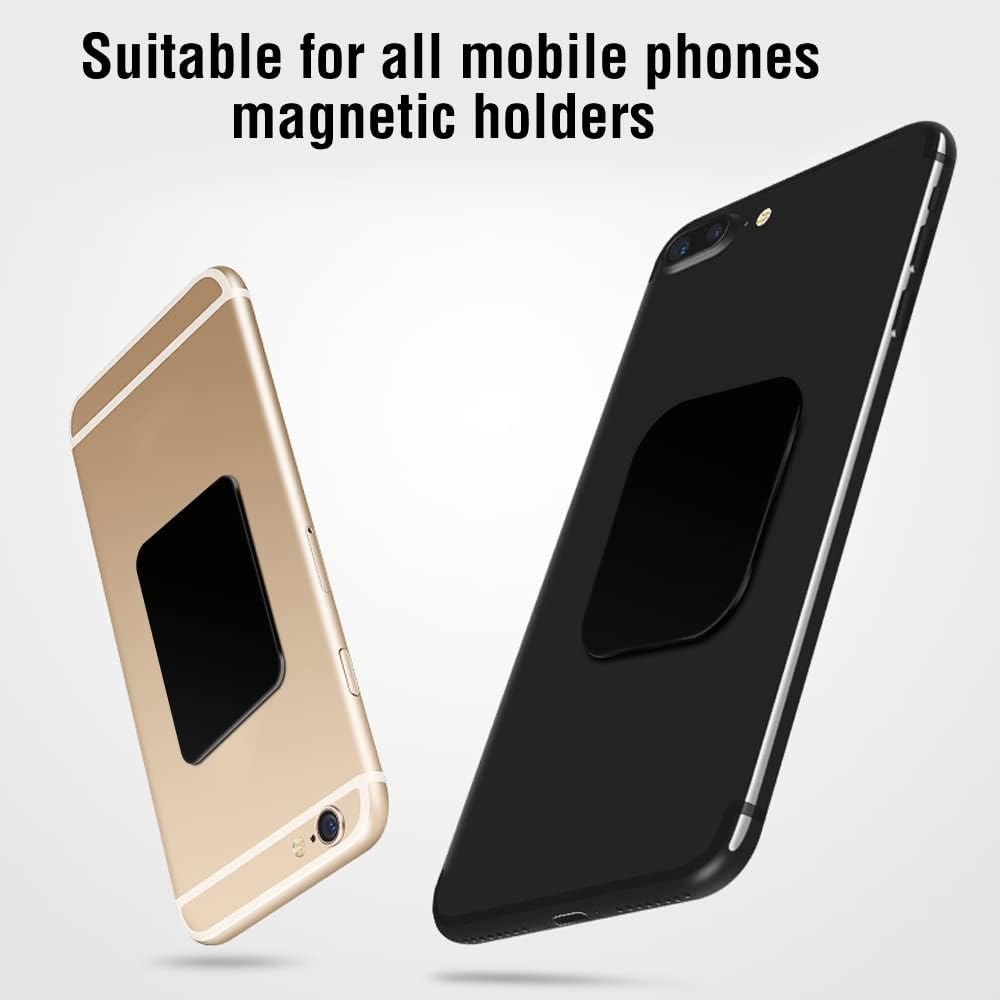 [8 Pack] Magnetic Car Mount Holder Metal Plates, TIQUS 40X58Mm Black Rectangle Universal Replacement Mount Metal Plate Kit with Adhesive for Magnetic Car Mount Cell Phone Holder image number 5