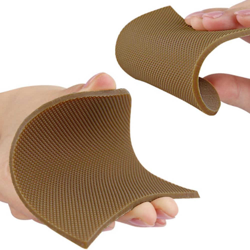 1 Pair anti Slip Rubber Shoe Soles anti Skid Rubber Soles Thickness 3Mm Rubber anti Skid Shoes Heels Repairing Tool for DIY Shoe Repair, Shoe Repair Rubber Heel Replacement anti Slip Heel Pads (Black) - Apricot image number 7