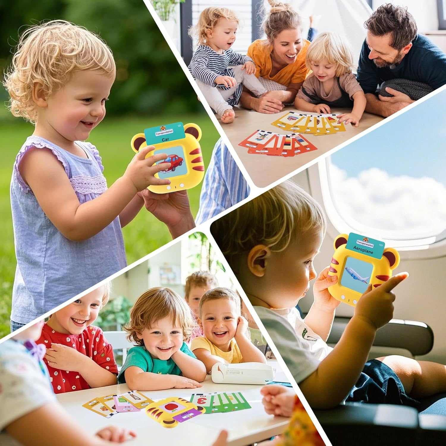 Talking Flash Cards for Toddlers Preschool Educational Learning Montessori Toy Gifts for Toddler Kids Boys Girls 2 3 4 5 Years, Autism Speech Therapy Sensory Toy Pocket Vocabulary Games with Flashcard image number 6