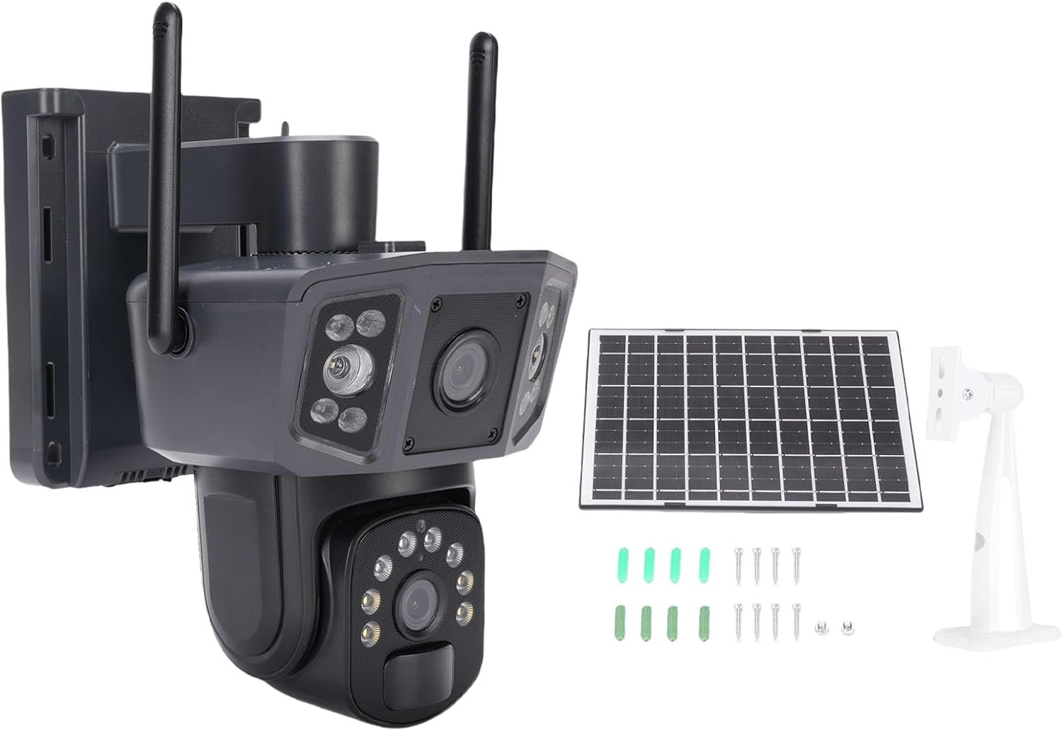 Solar Security Cameras Wireless Outdoor, 4K Battery Powered PTZ Wifi 8MP Security Camera, PIR Motion Detection & 360&deg; Panoramic View, Dual Lens image number 4